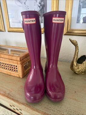 Hunter Kids Purple Rain Boots
